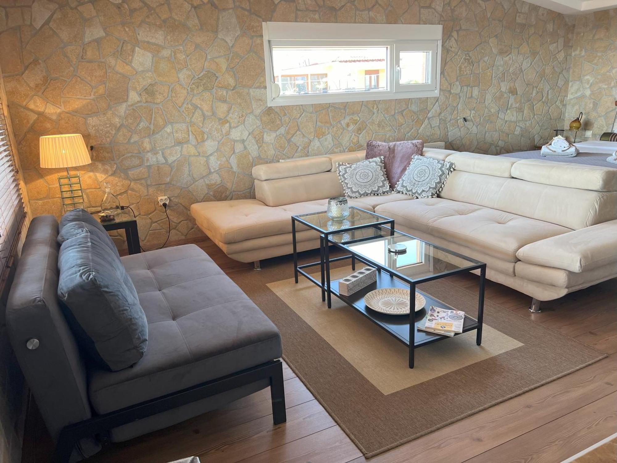 Apartamento Doormat# Wait 'N Sea, Jacuzzi, Luxury Stone House Epanomí Exterior foto