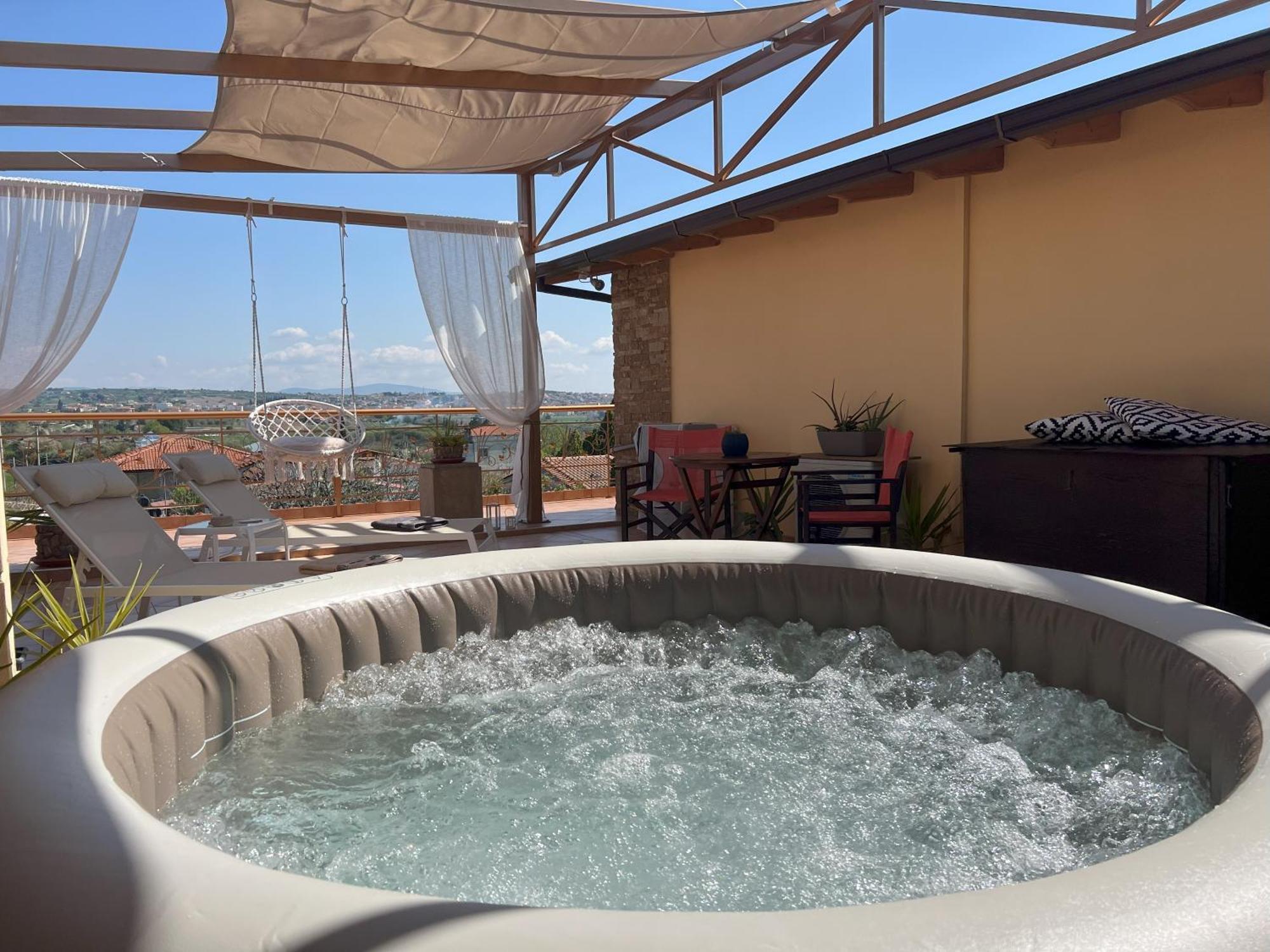 Apartamento Doormat# Wait 'N Sea, Jacuzzi, Luxury Stone House Epanomí Exterior foto